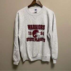 Vintage Russell Athletic Light Gray Crewneck Sweatshirt 1994 Football Mens Large